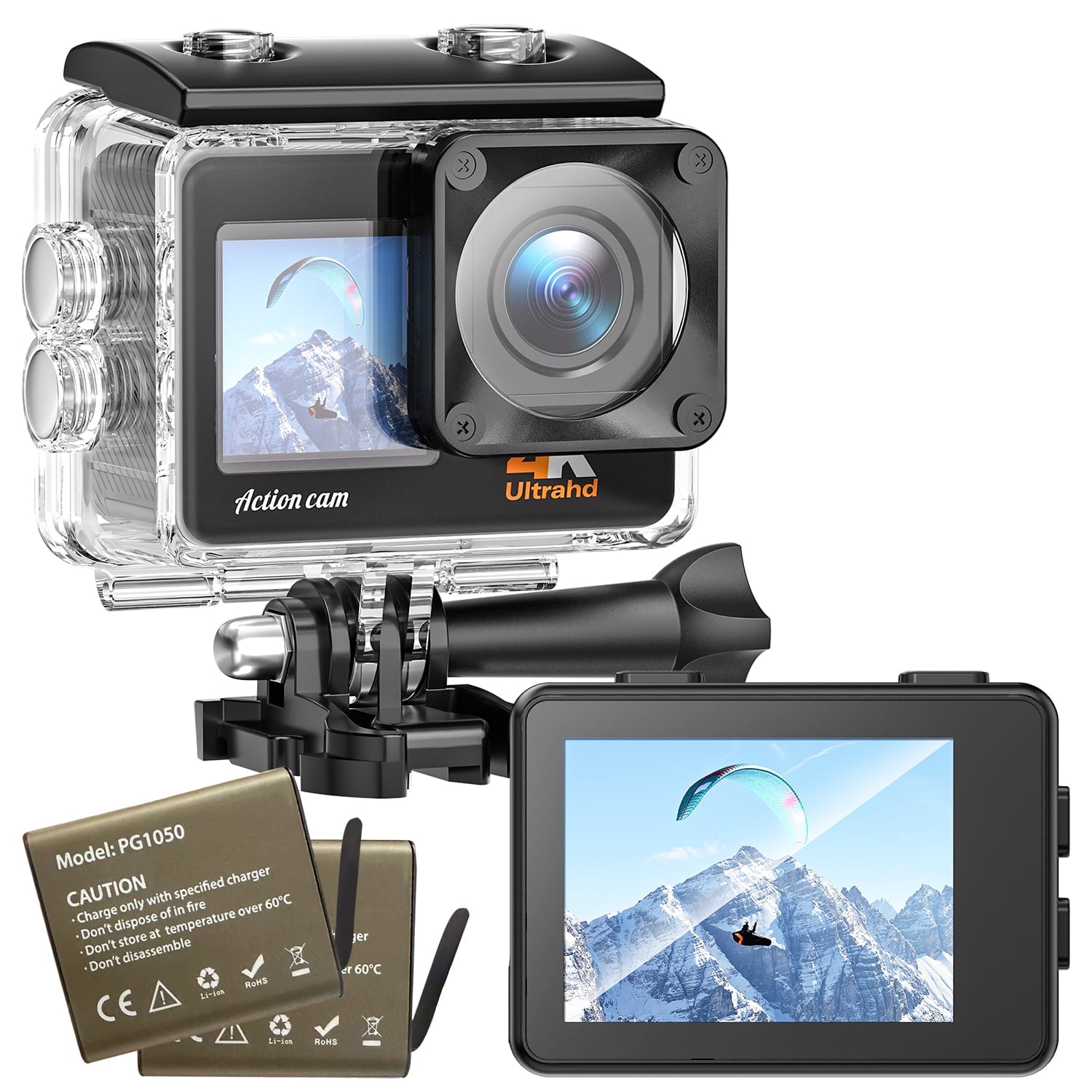 Action cam Dual Screen 4K