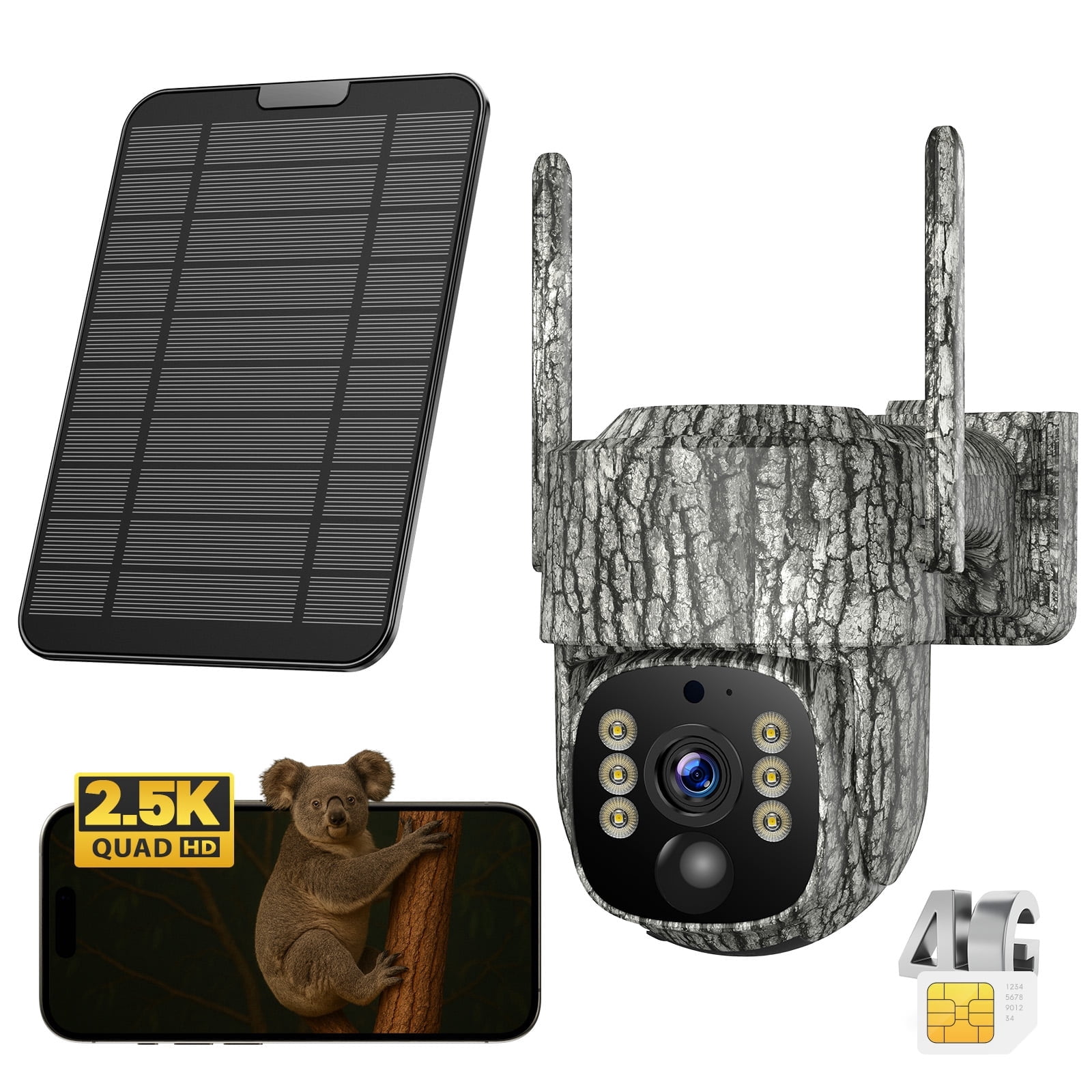 CAMPARK Trail Camera 2.5K HD Night Vision Wildlife Camera Motion Activated for Hunting