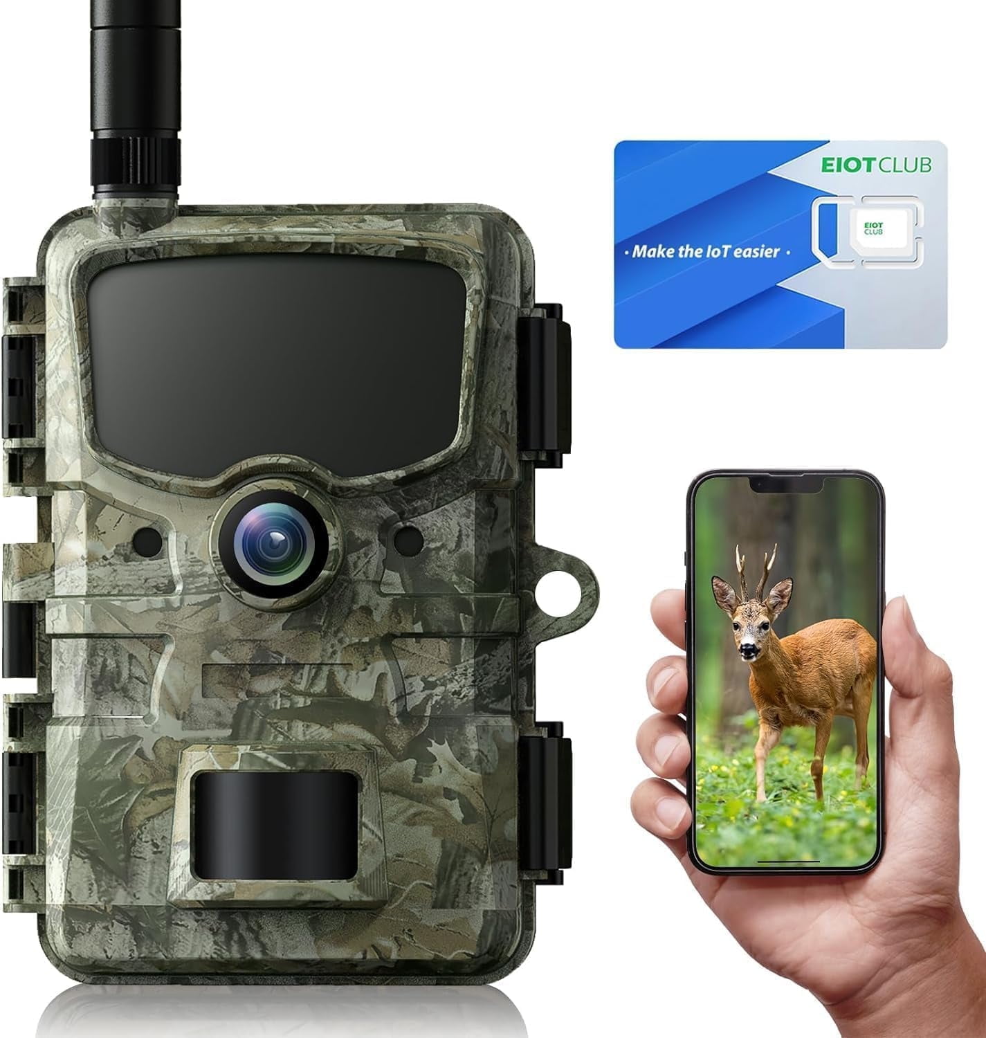 CAMPARK Cellular Trail Camera 4G LTE Send Picture to Cell Phone, Game Cameras with Night Vision Motion Activated Waterproof, Hunting Camera APP Control for Hunting Wildlife Monitoring