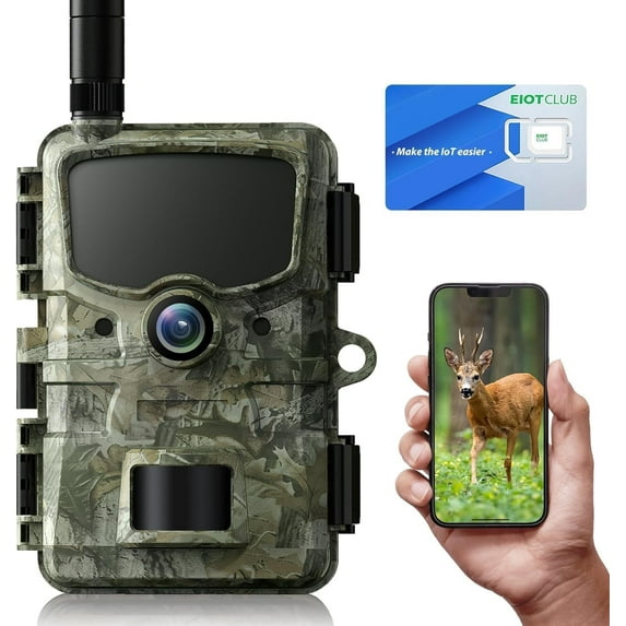 CAMPARK Cellular Trail Camera 4G LTE Send Picture to Cell Phone, Game Cameras with Night Vision Motion Activated Waterproof, Hunting Camera APP Control for Hunting Wildlife Monitoring