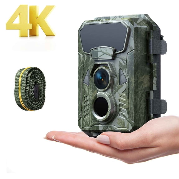 CAMPARK H70A Trail Camera 20MP 4K Deer Hunting Game Camera with 3 PIR Infrared Night Vision Fast Trigger Time Motion Activated Waterproof IP66 120° Wide Angel 2.4" LCD Trail Wildlife Camera