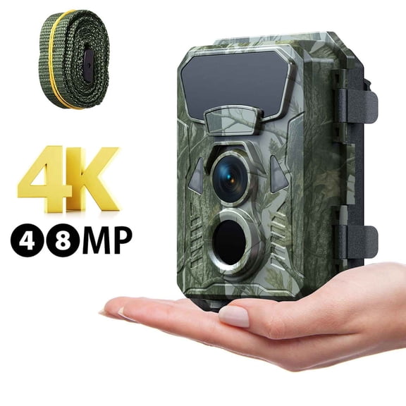 CAMPARK TC33 Trail Camera 4K 48MP Game Deer Hunting Camera with PIR Infrared Night Vision0.1S Trigger Time Motion Activated Waterproof IP66 120 Wide Angel 2.0" LCD Trail Wildlife Ca