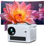 CAMPARK Projector with WiFi and Bluetooth, Native 1080P Projector 4K Support with Automatic Vertical Keystone Portable Movie Projector, Compatible with Phone/Laptop/TV Stick