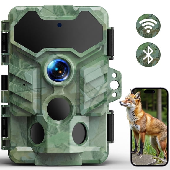 CAMPARK WiFi Trail Camera with Night Vision Motion Detection Waterproof IP66 32MP 1080P Game Camera for Hunting