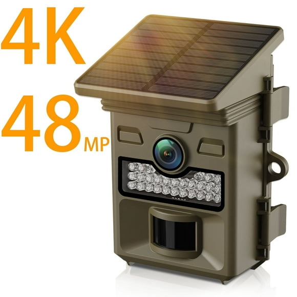 CAMPARK TC19 Solar Trail Camera 48MP 4K Hunting Deer Game Cameras with Night Vision Motion Activated