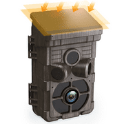 CAMPARK Solar Trail Camera 24MP 1080P Hunting Game Camera Night Vision 0.1s Motion Activated Waterproof