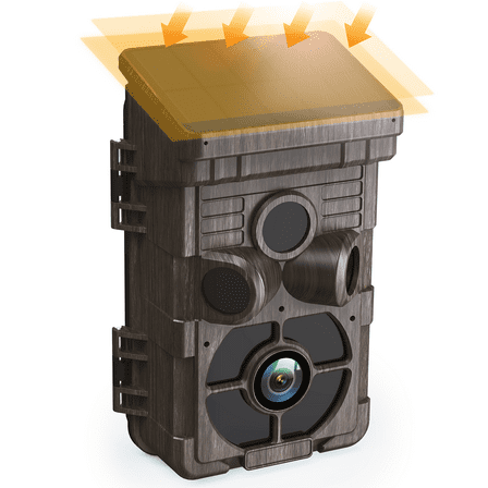 CAMPARK Solar Trail Camera 24MP 1080P Hunting Game Camera Night Vision 0.1s Motion Activated Waterproof