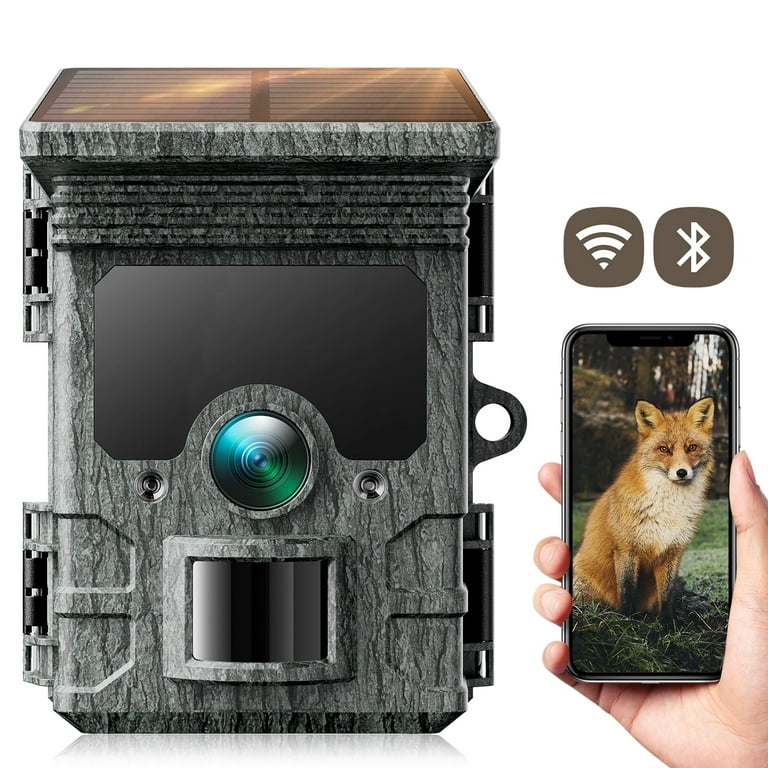 Campark 4K 46MP Solar Trail Camera, WiFi Bluetooth, IP66