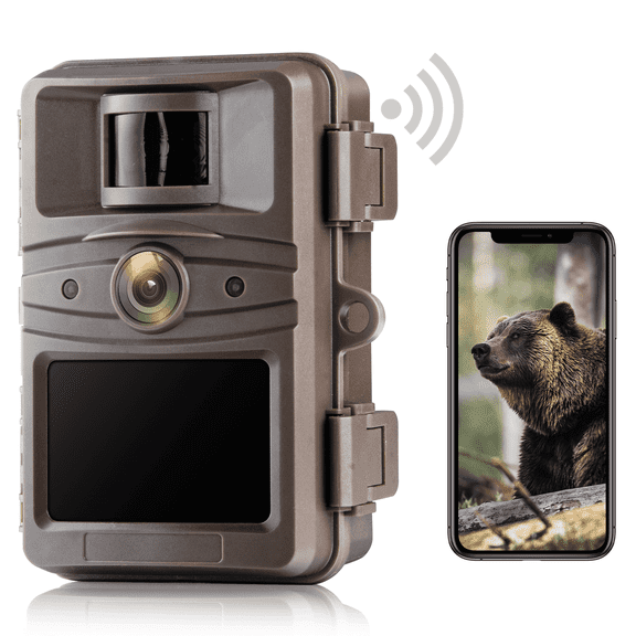 CAMPARK WiFi Trail Camera 4K 32MP Game Deer Cameras with Night Vision Waterproof Motion Activated Hunting Wildlife Cam for Wildlife Monitoring