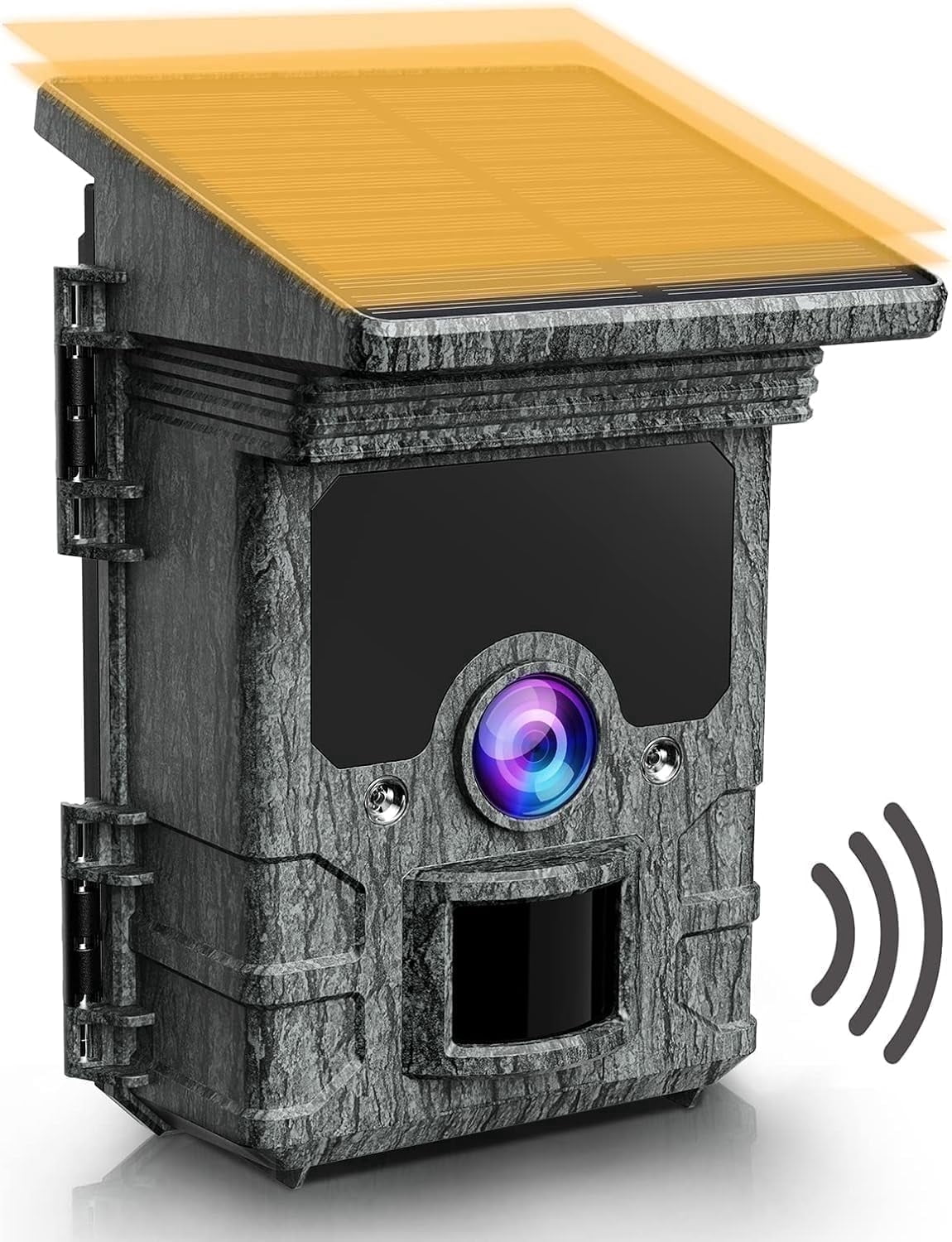 CAMPARK Solar WiFi Trail Camera Native 4K 30fps Bluetooth 46MP Game Camera with Infrared Night Vision 120°Wide Angel Motion Activated Waterproof IP66 Deer Hunting Trail Cam for Wildlife Monitoring