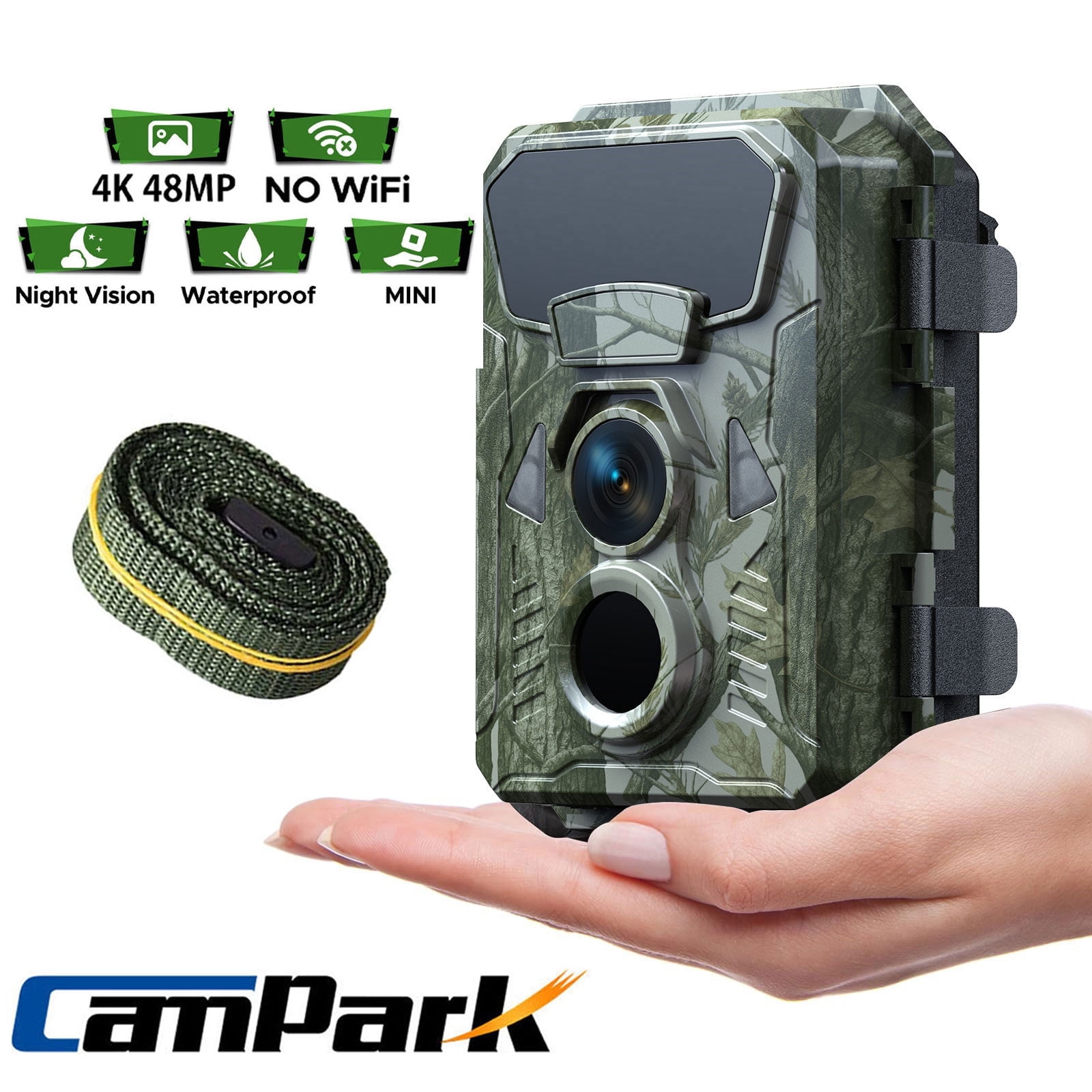 Trail Camera Monitor Campark Trail Camera 4K 48MP Hunting Game Camera Infrared Night Vision ...