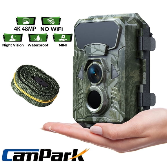 Campark Trail Camera 4K 48MP Hunting Game Camera Infrared Night Vision Wildlife Surveillance 2.0" LCD Digital Waterproof, Hunting Trail Monitors