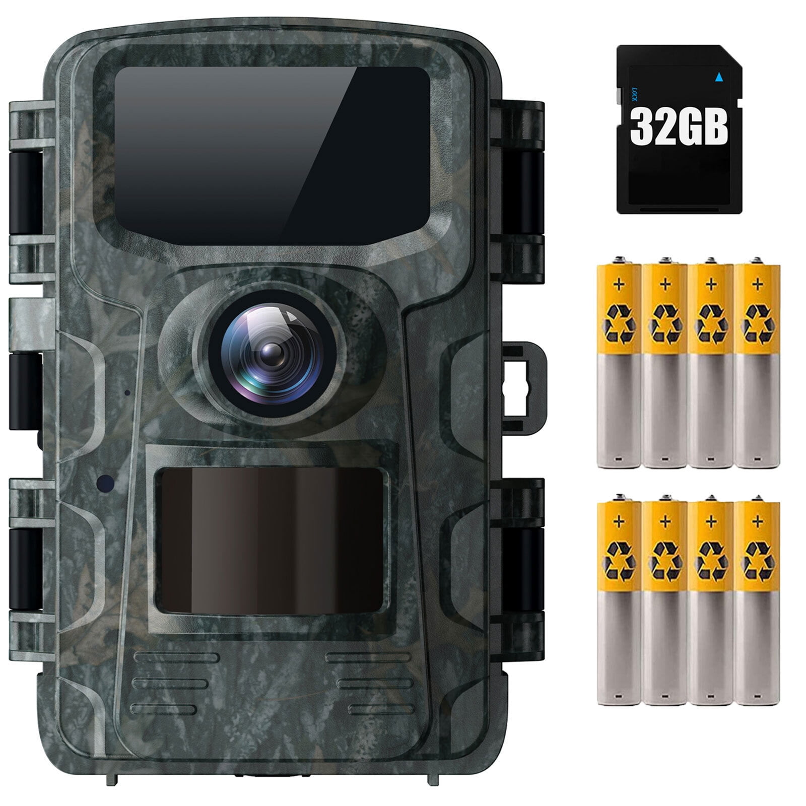 CAMPARK Solar Trail Camera with SD Card 85MP 4K WiFi Game Deer Camera with Night Vision Waterproof IP66 for Hunting