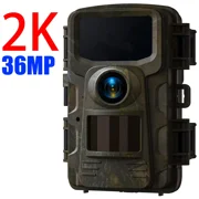 CAMPARK Trail Camera 2K 36MP Game Camera with Infrared Night Vision Waterproof 65FT Motion Activated Wildlife Scouting Hunting Deer Trail Cam with 120° Wide Angle Lens 2.0"LCD