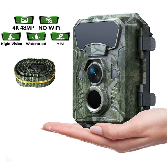 CAMPARK Trail Camera 48MP 4K Game Deer Hunting Camera with 2 pcs 950nm LEDs Infrared Night Vision PIR Sensors Motion Activated 2.0" LCD Waterproof IP66 Trail Cam for Ourdoor Wildlife Monitoring