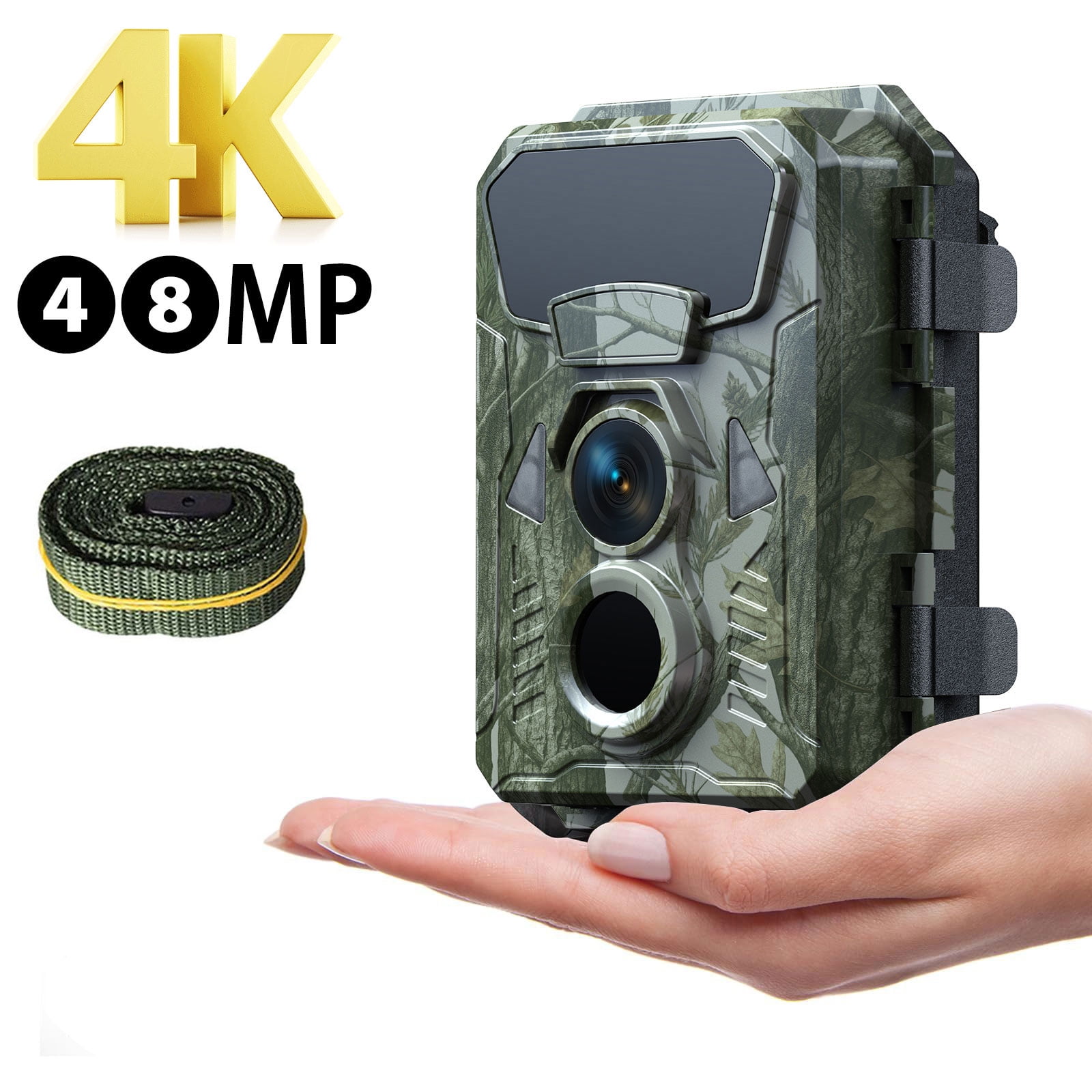 CAMPARK Trail Camera 4K 48MP Game Hunting Camera with Night Vison Waterproor IP66 Motion Activated