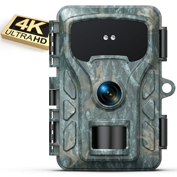 CAMPARK Trail Camera 4K 48MP Game Hunting Deer Camera with Night Vision Waterproof IP66 0.1s Trigger Time Latest Sensor Motion Time-Lapse 120 Wide-Angle 2.0 LCD for Wildlife Monitoring