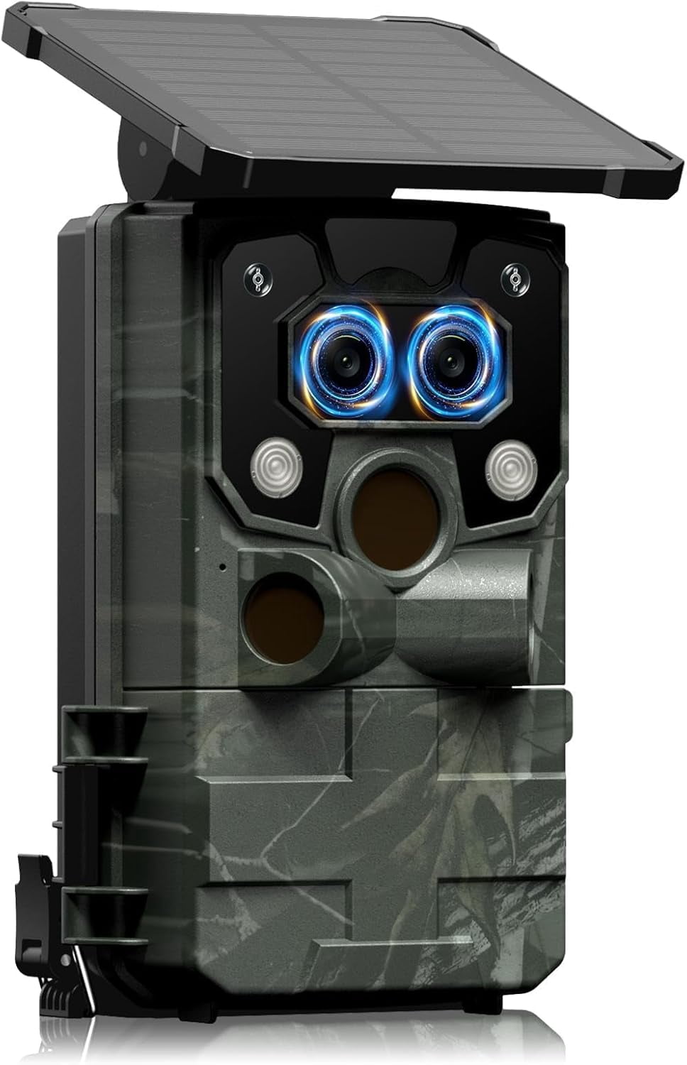 CAMPARK Trail Camera - Dual Lens Starlight Night Vision WiFi 4K 30FPS 60MP Hunting Game Cameras with IMX458 0.1s Trigger Sensors H.265 MP4 Video IP66 Waterproof Trail Cam for Wildlife Monitoring