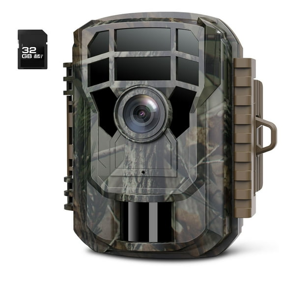 CAMPARK Trail Camera with SD Card 36MP 2K Game Camera with Infrared Night Vision Waterproof Activated Mition Deer Trail Cam for Hunting Wildlife Monitoring Home Security