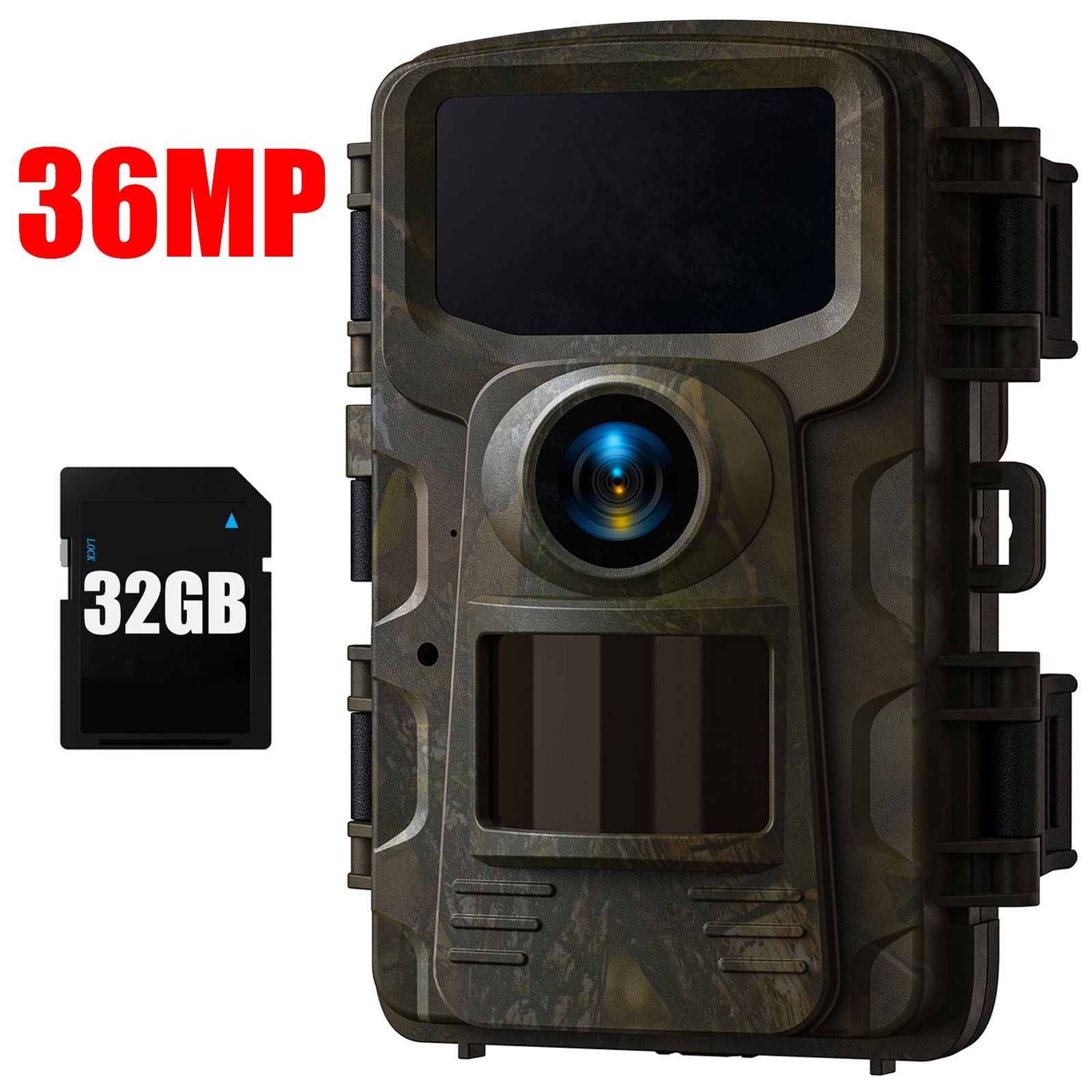 CAMPARK Trail Camera with SD Card 2K 36MP Game Camera with Night Vision