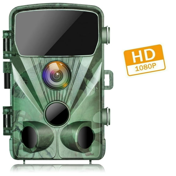 CAMPARK Trail Camera 1080P Deer Hunting Game Camera with Infrared Night Vision Fast Trigger Time Motion Activated Waterproof IP66 120° Wide Angel 2.4" LCD Trail Wildlife Camera