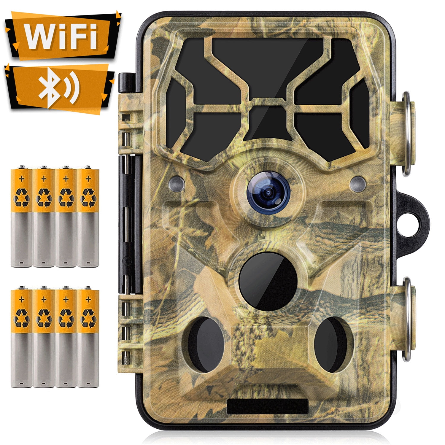 CAMPARK WiFi Bluetooth Trail Camera with Batteries 30MP 1296P Deer Game