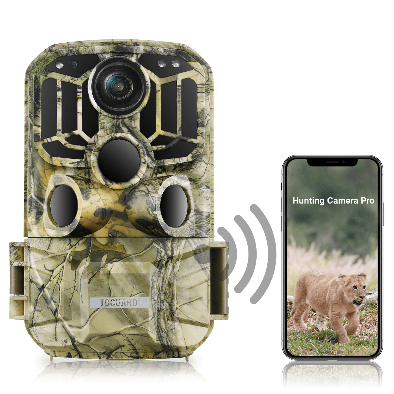 CAMPARK WiFi Trail Camera 20MP 1296P Hunting Game Camera Bluetooth with 850nm Night Vision 120° Wide-Angle Motion Activated IP66 Waterproof Trail Cam for Wildlife Monitoring