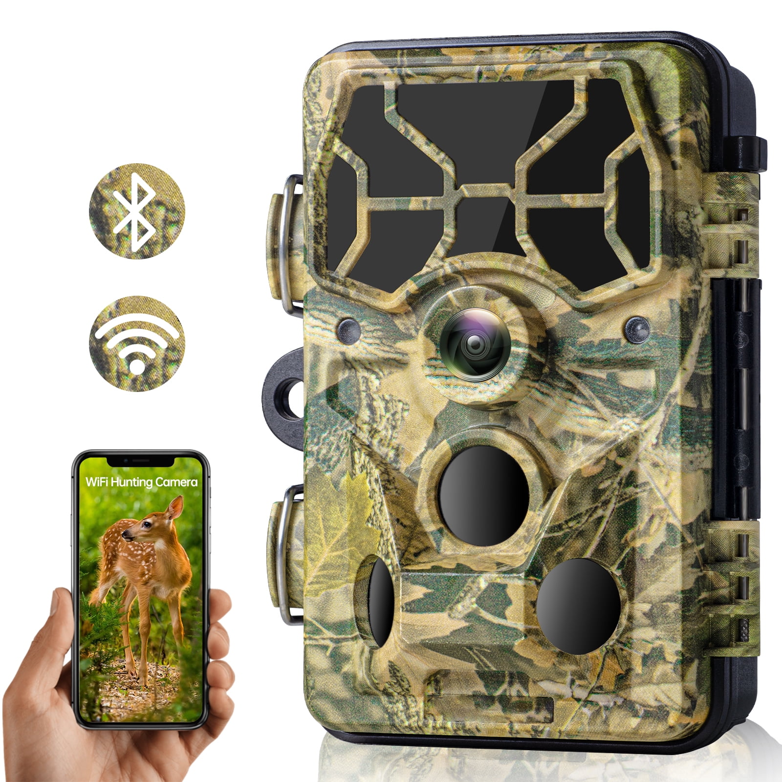 CAMPARK WiFi Trail Camera 30MP 1296P, Night Vision, Motion