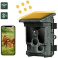 CAMPARK WiFi Trail Camera Solar Powered Native 4K 30fps 46MP Bluetooth Game Camera with Loop