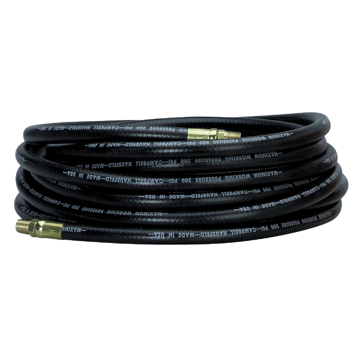 CAMPBELL HAUSFELD 3/8 in. x 25 ft. PVC Air Compressor Hose, Lightweight and Durable Air Hose, Ideal for Air Compressor Applications Non-marring and abrasion resistant cover.