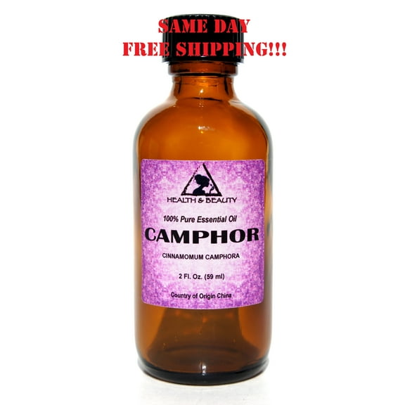 CAMPHOR ESSENTIAL OIL AROMATHERAPY 100% PURE NATURAL GLASS BOTTLE 2.0 OZ, 59ml