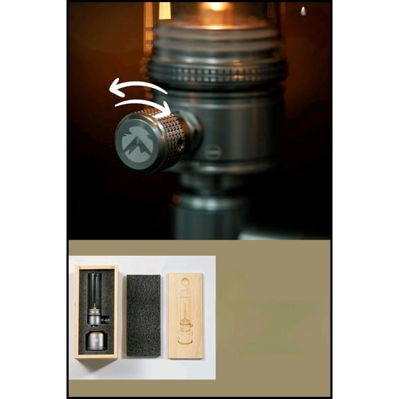 CAMPINGMOON Camping Gas Lantern Gas Candle with Empty Tank Wooden Lantern Case T-1D15$$Sport & Recreation Other