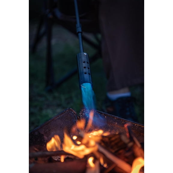 CAMPINGMOON Camping Grill Torch Dual  Head Flame Adjustable for Charcoal Starter with Storage Case MT-3955/I-1010 (Propane + Isobutane)