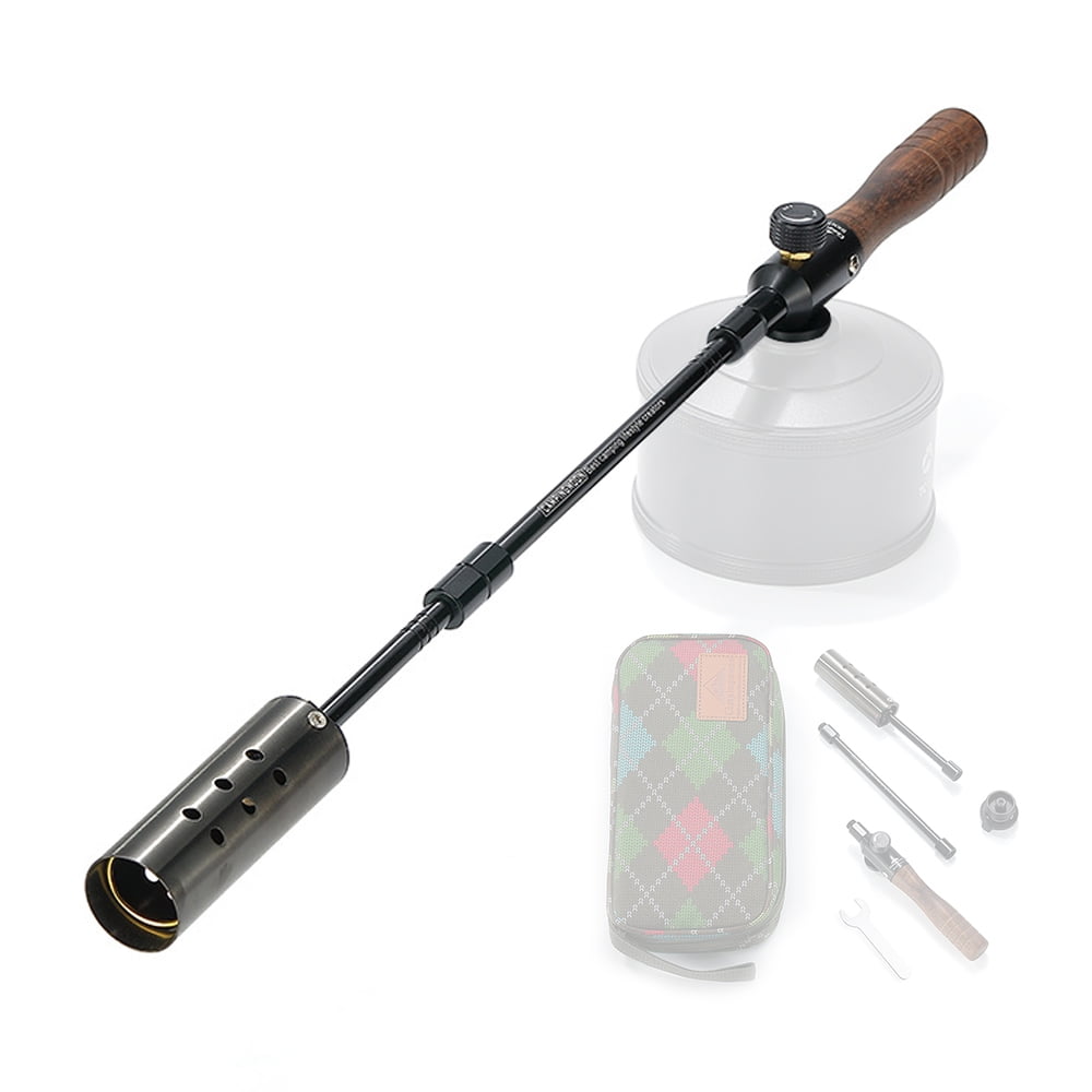 CAMPINGMOON High Power Flamethrower, Wood Handle Camping Detachable Gas