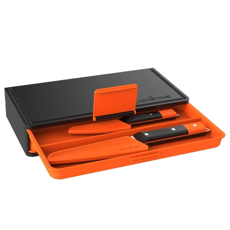 BLACKSTONE ADVENTURE READY CAMP KNIVES AND PREP BOARD KIT, 5-PIECE