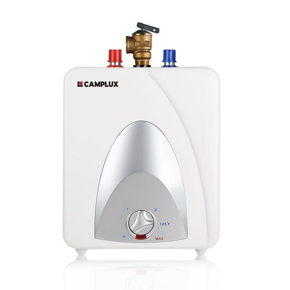 CAMPLUX 1.3-Gallon Mini Tank Electric Water Heater, with 2 Years Warranty, 120V, 1.44kW