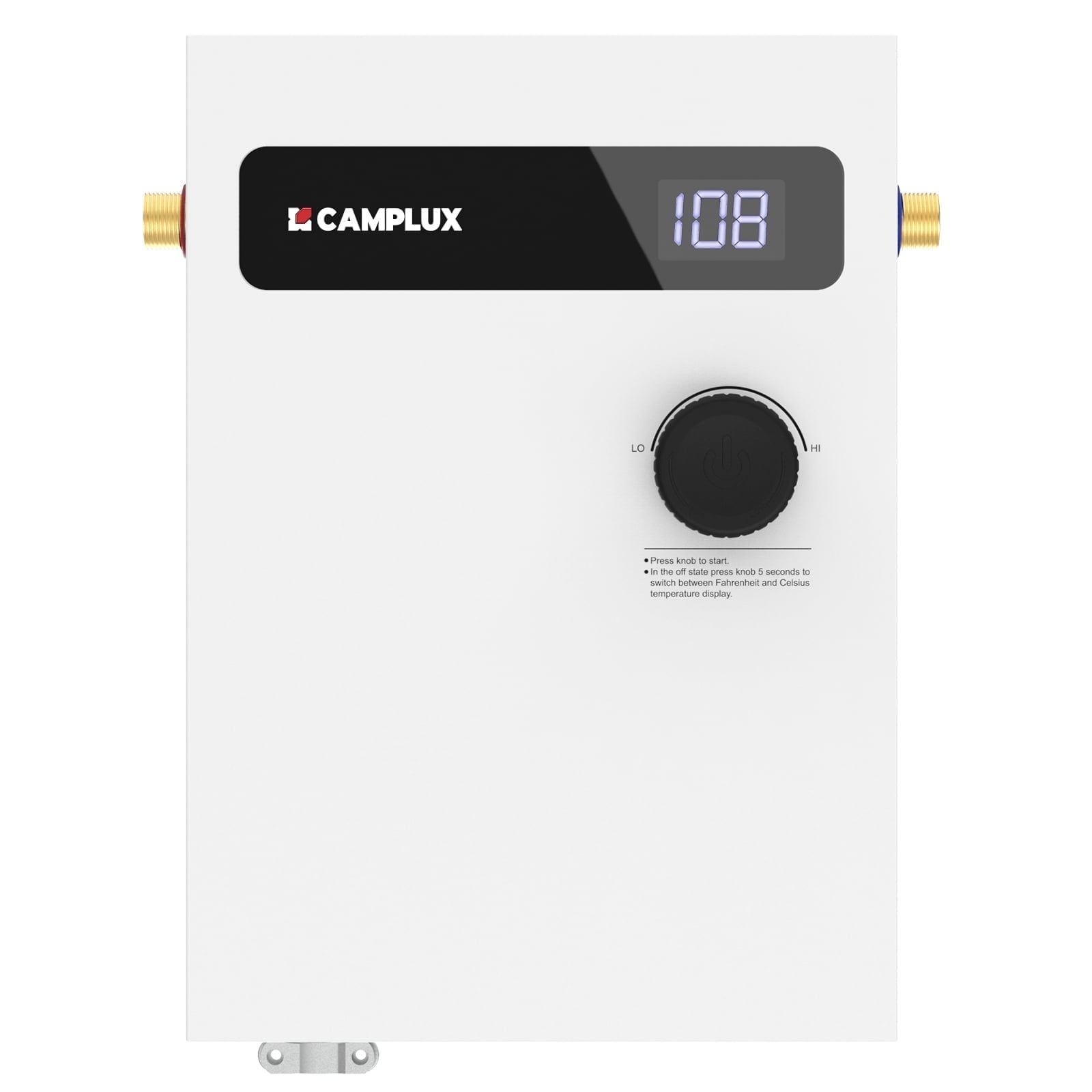 Camplux 11 kW 2.1 GPM 240V Compact Instant Efficient Wall Mounted Tankless Electric Water Heater