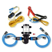 CAMPLUX 12V Water Pump Kit, Pressure Diaphragm Self-Priming Pump for RV Boat, 65 PSI 1.6 GPM
