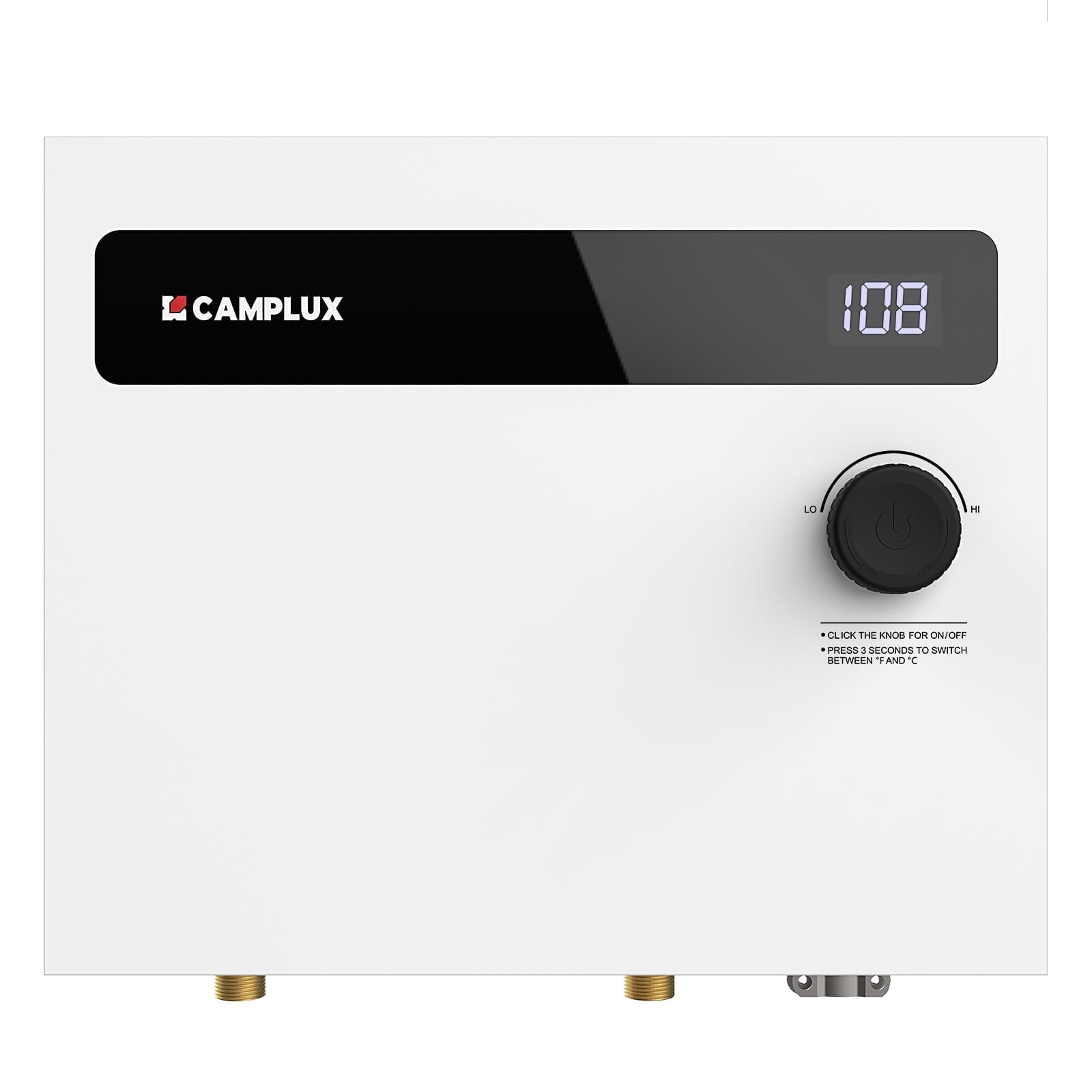Camplux 14kW White Tankless Electric Water Heater with Digital Display