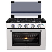 CAMPLUX Classic 17 In RV Propane Gas Range Oven with 3 Burners Cooktop, Stove Oven Combo, Stainless Steel