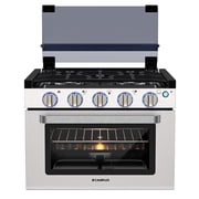 CAMPLUX Classic 17 In RV Propane Gas Range Oven with 3 Burners Cooktop, Stove Oven Combo, Stainless Steel