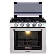 CAMPLUX Classic 21 In RV Stove Gas Range , Propane Gas Range Oven with 3 Burners Cooktop