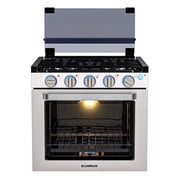 CAMPLUX Classic 21 In RV Stove Gas Range , Propane Gas Range Oven with 3 Burners Cooktop