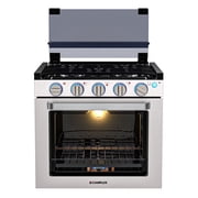 CAMPLUX Classic 21 In RV Stove Gas Range , Propane Gas Range Oven with 3 Burners Cooktop