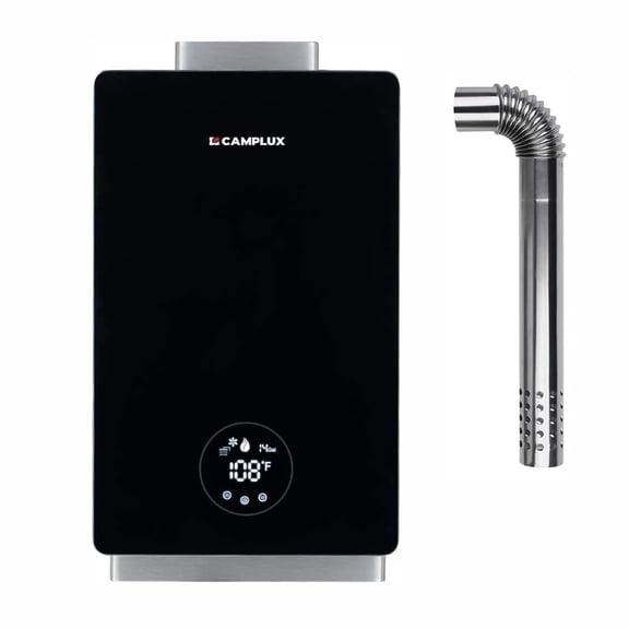 CAMPLUX 3.18 GPM 82,000 BTU Natural Gas Indoor Tankless Water Heater with Vent Pipe