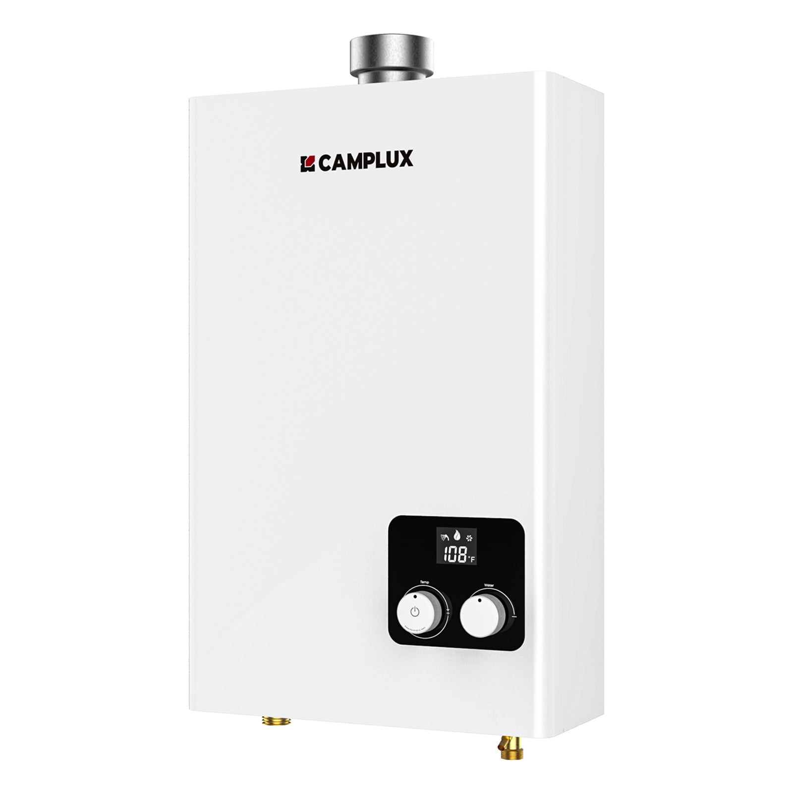 CAMPLUX 4.22GPM, 102,000BTU Indoor Tankless Natural Gas Water Heater, Energy Efficiency, 120V