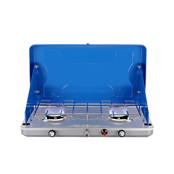 CAMPLUX Gas Camping Stove JK-6320 Auto-Ignition Propane Stove, 2 Burners
