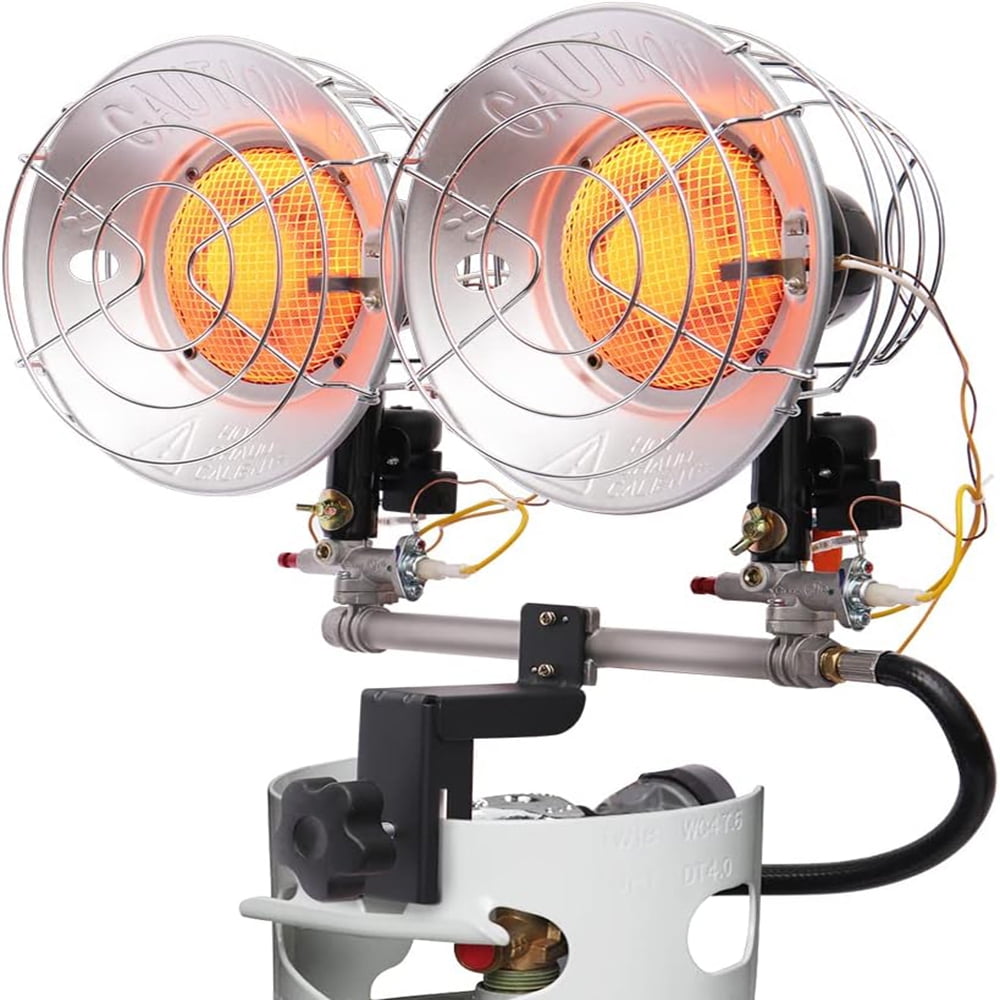 Heavy Duty Steel Double Burner Propane Tank Top Heater