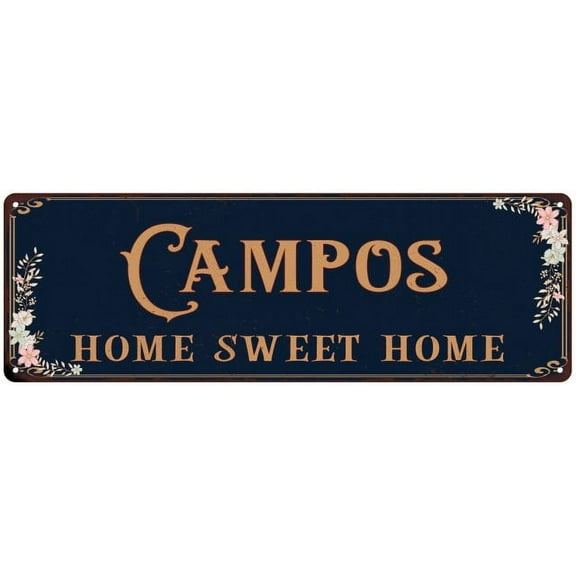 CAMPOS Home Sweet Home Victorian Look Gift 6x18 Metal Sign 206180046483