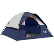 CAMPROS 3 Person Camping Tent Dome Tents Waterproof Windproof Backpacking Tent for Outdoor Hiking Beach